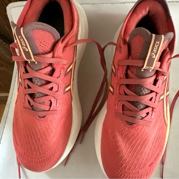 Asics Gel-Nimbus 27 Dark Pink Clay Orange glow running sneakers 8.5 - Picture 8 of 15
